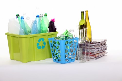 Construction site with waste clearance service