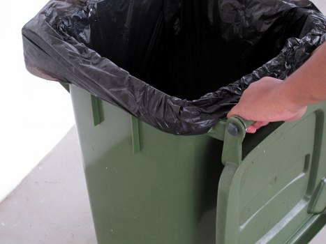 Waste clearance equipment in action